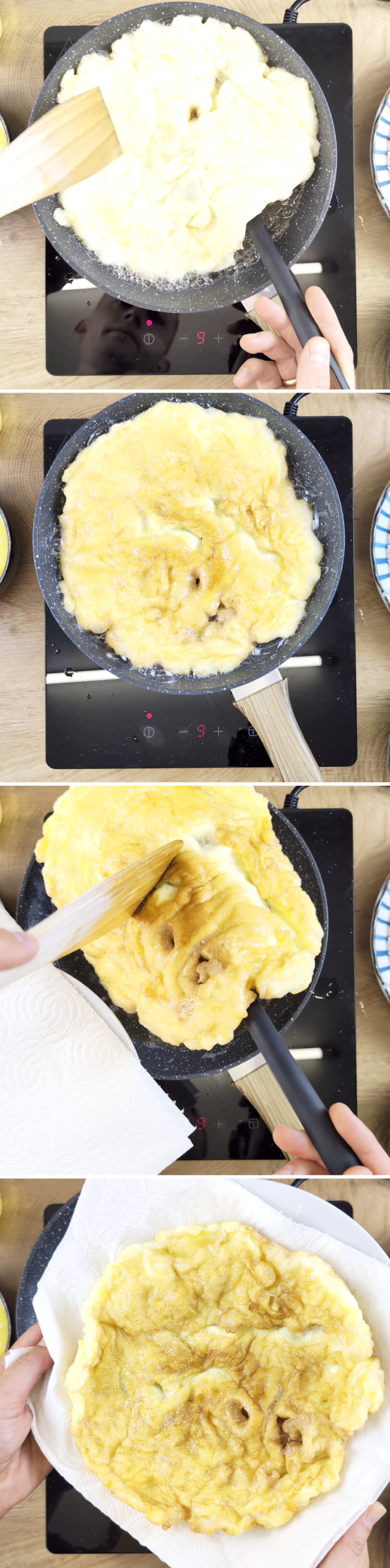 Thai Omelette Schritt 6 Thailändisches Omelett im Wok goldbraun und knusprig ausbacken