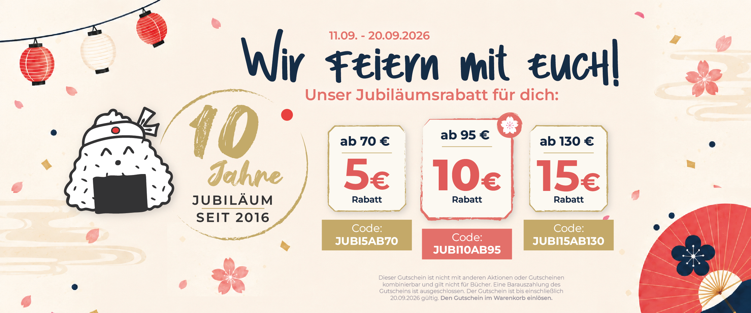 10 Jahre 1mal1japan – Jubiläumsrabatt vom 11.09. bis 20.09.2026