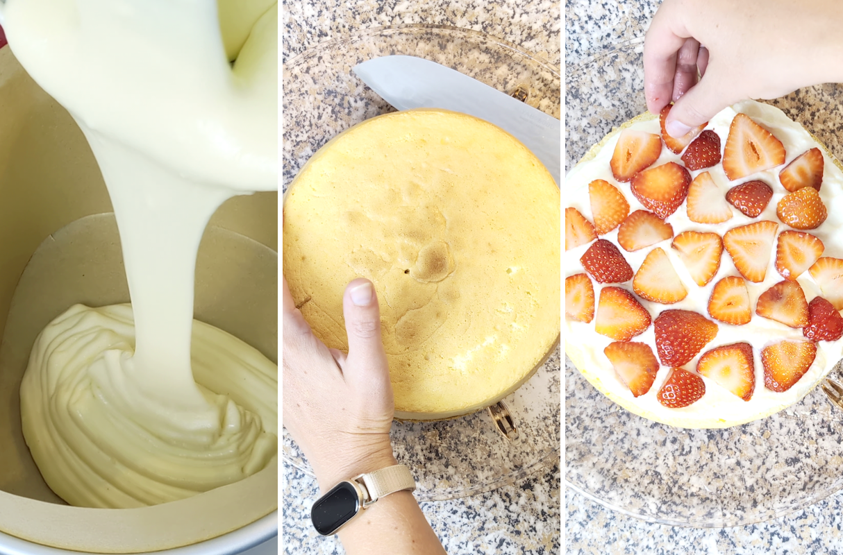 Japanische Erdbeertorte Rezept Schritt für Schritt