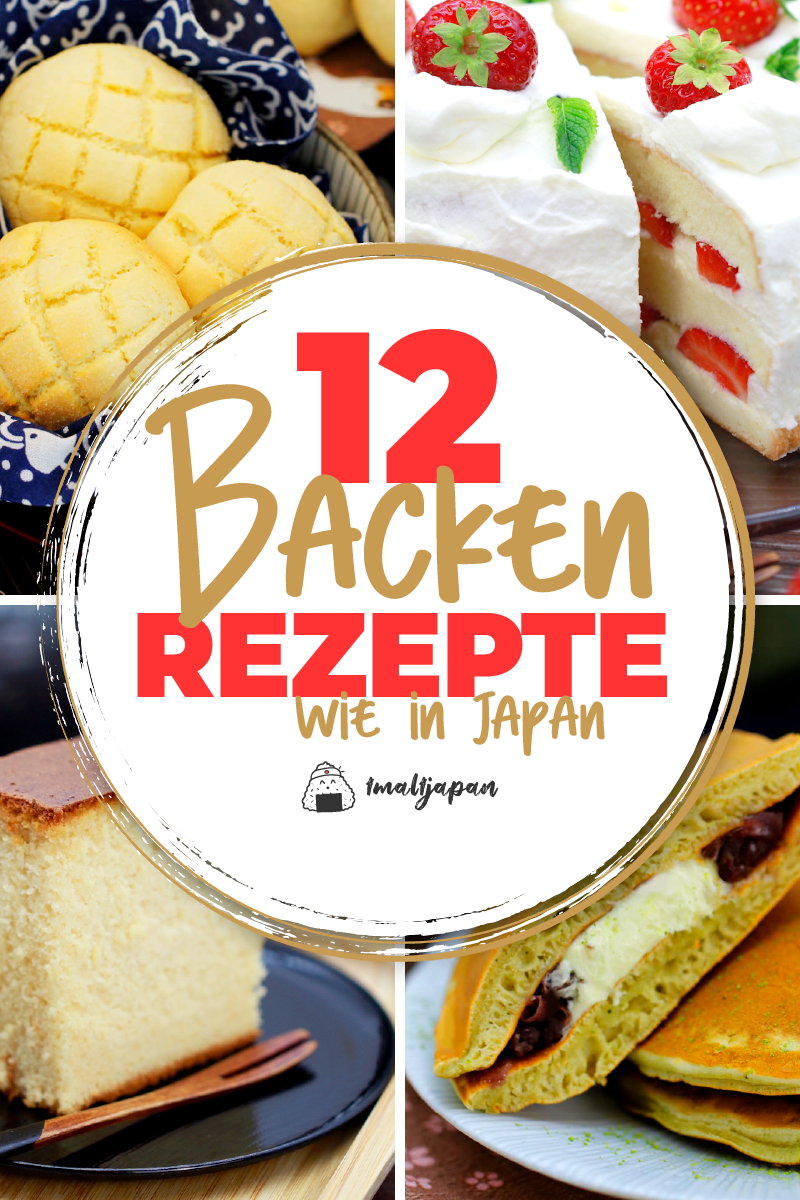 Japanische Kuchen, Brote und süße Backrezepte wie Melonpan, Castella und Matcha Gebäck